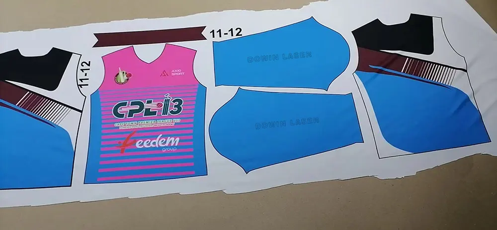 Printed sportswear panels from the DOWIN product gallery
